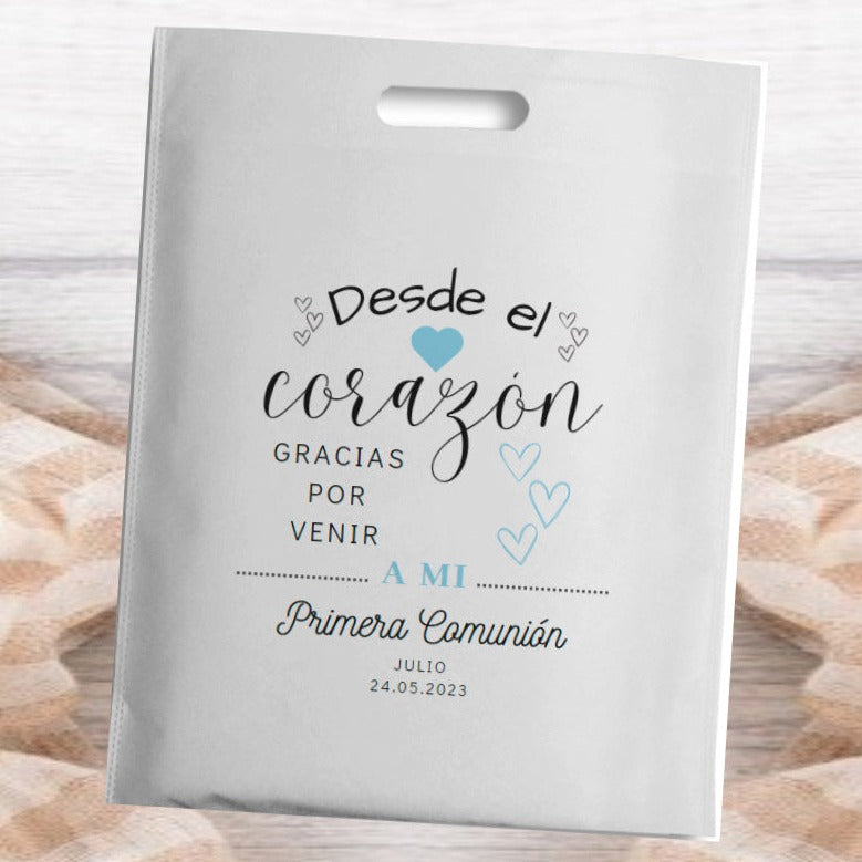 Bolsa de regalo personalizada con diseño impreso para eventos
