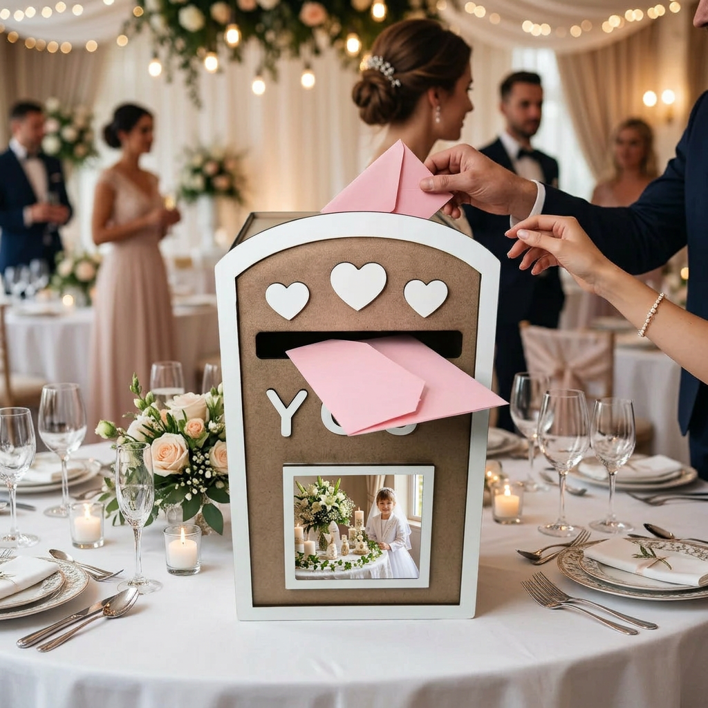 Caja para sobres personalizado para bodas o cualquier evento