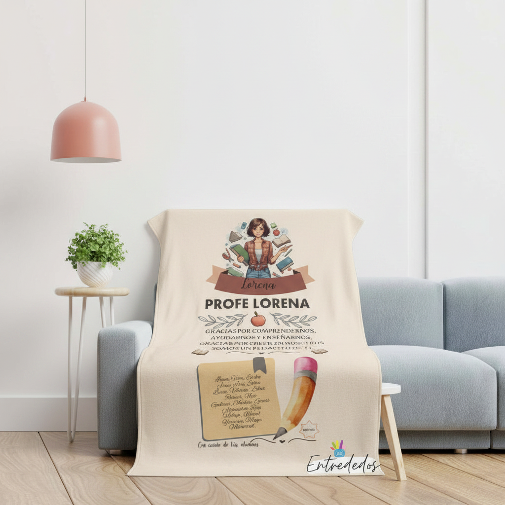 Regalo Manta Personalizada para Profesora
