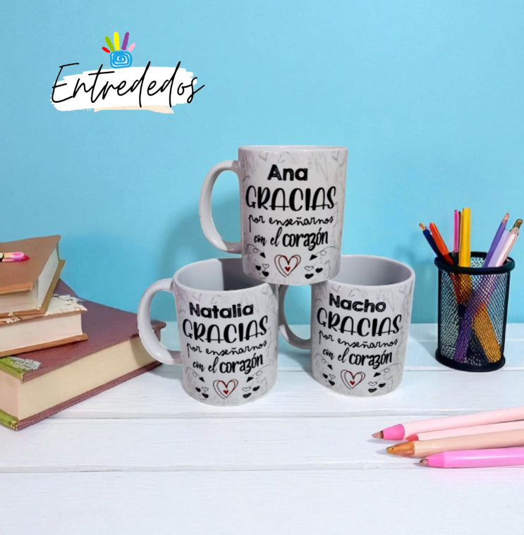 taza personalizada con nombre – regalo original Entrededos