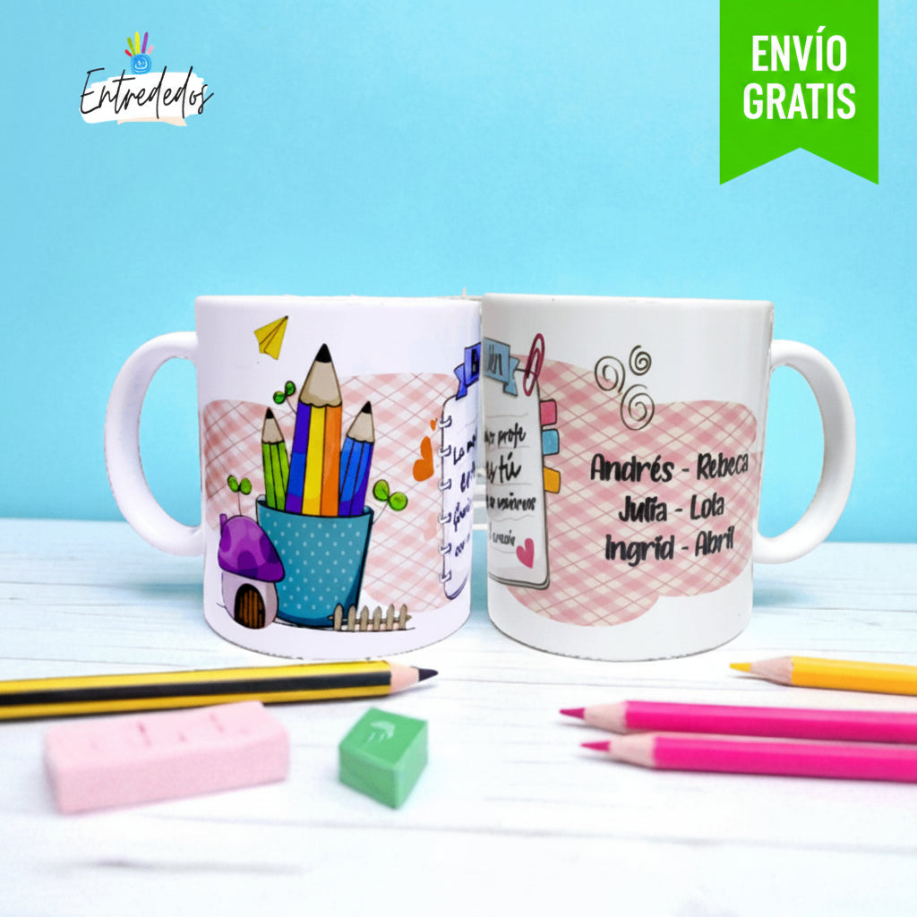 taza personalizada con nombre – regalo original Entrededos