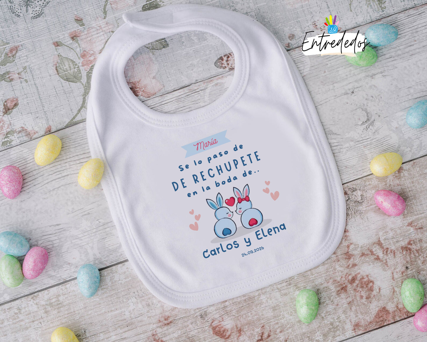 babero personalizado – regalo original para bebés Entrededos