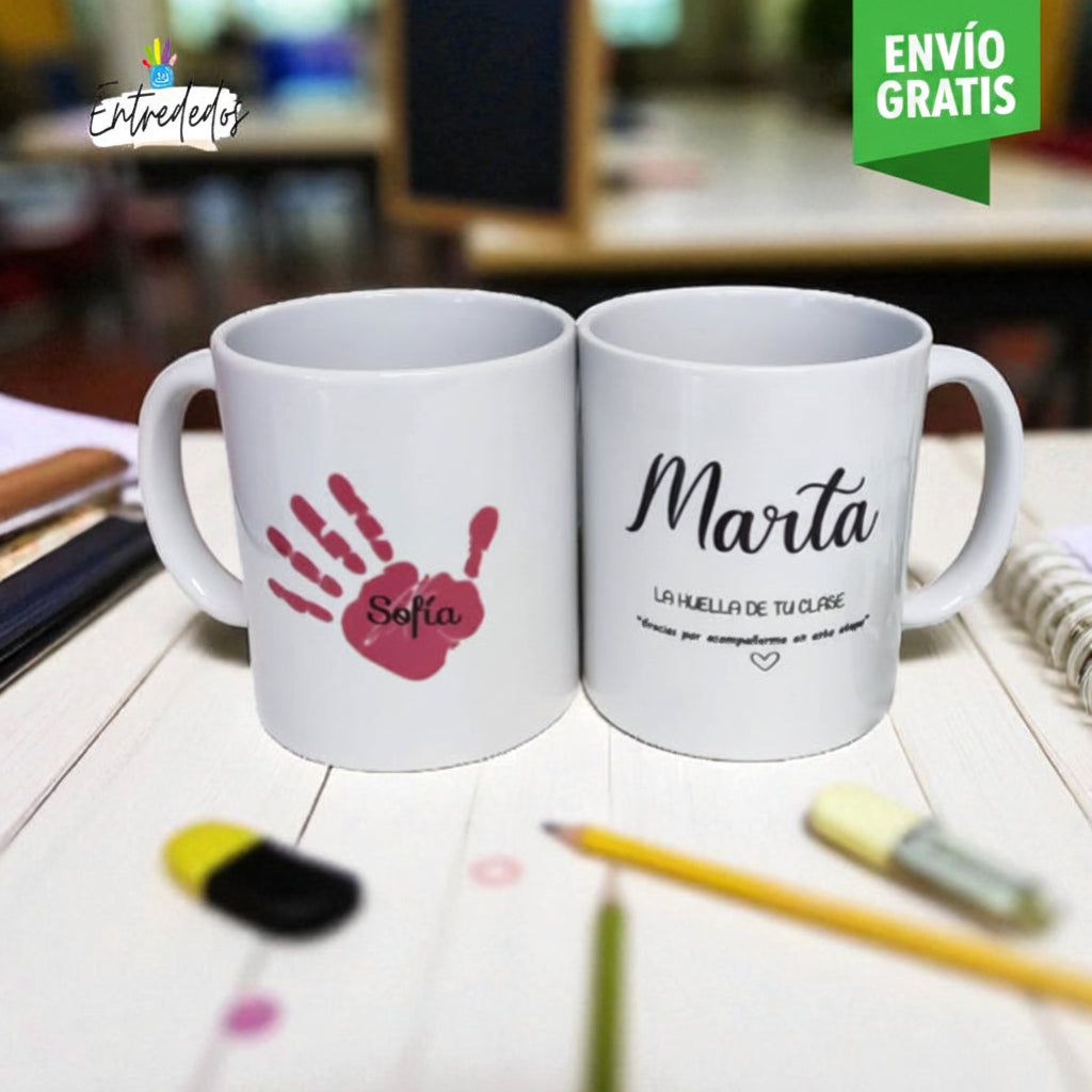 taza personalizada con nombre – regalo original Entrededos