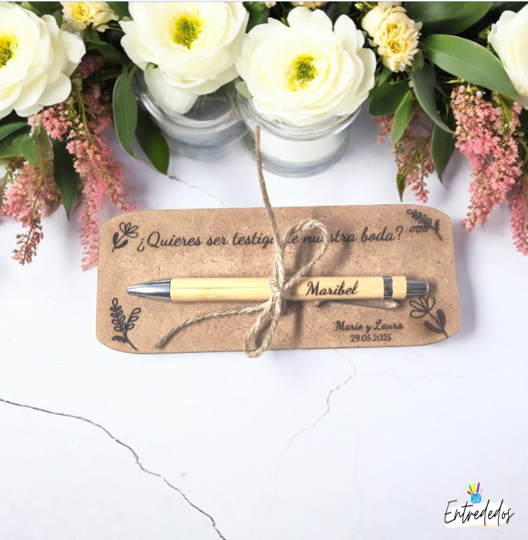 bolígrafo personalizado para boda – Entrededos