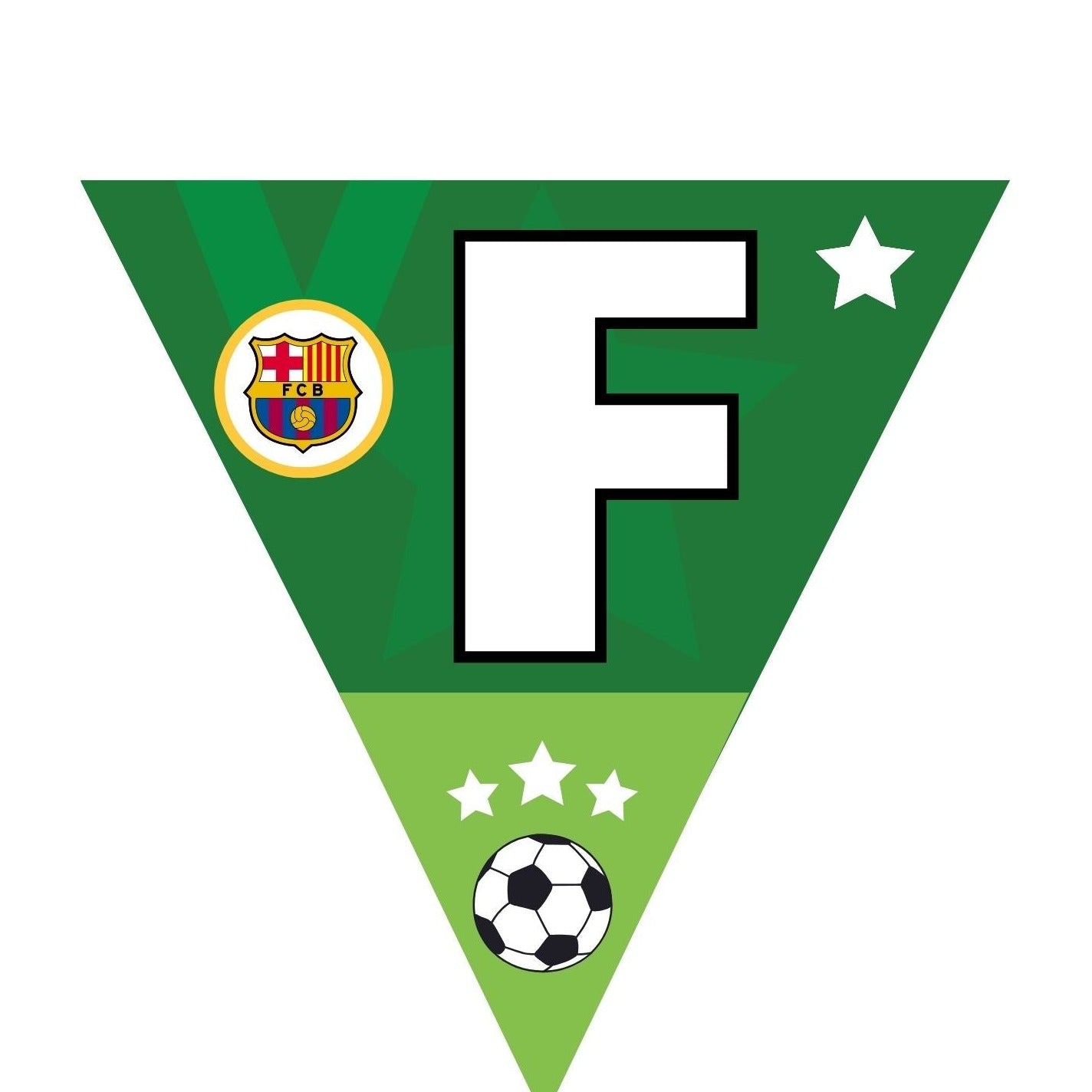 Banderines personalizados con escudos de fútbol
