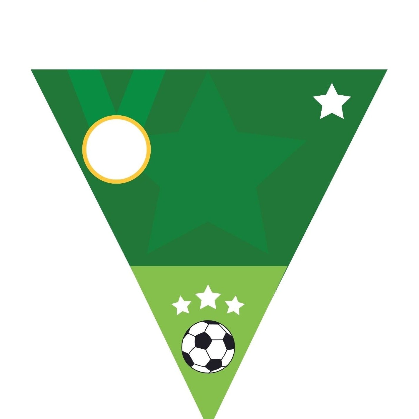 Banderines personalizados con escudos de fútbol