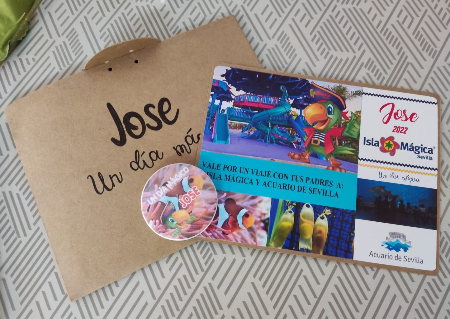 Carta sorpresa personalizada viaje Disney/ Warner bros/ concierto o........