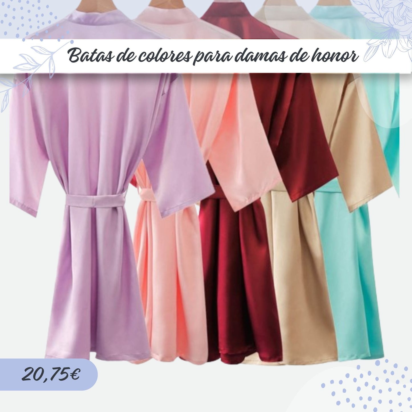 Bata personalizada para damas de honor MODELO KIMONO