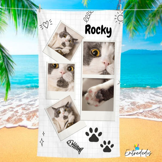 toallas personalizadas a Full Print con collage de fotos mascotas