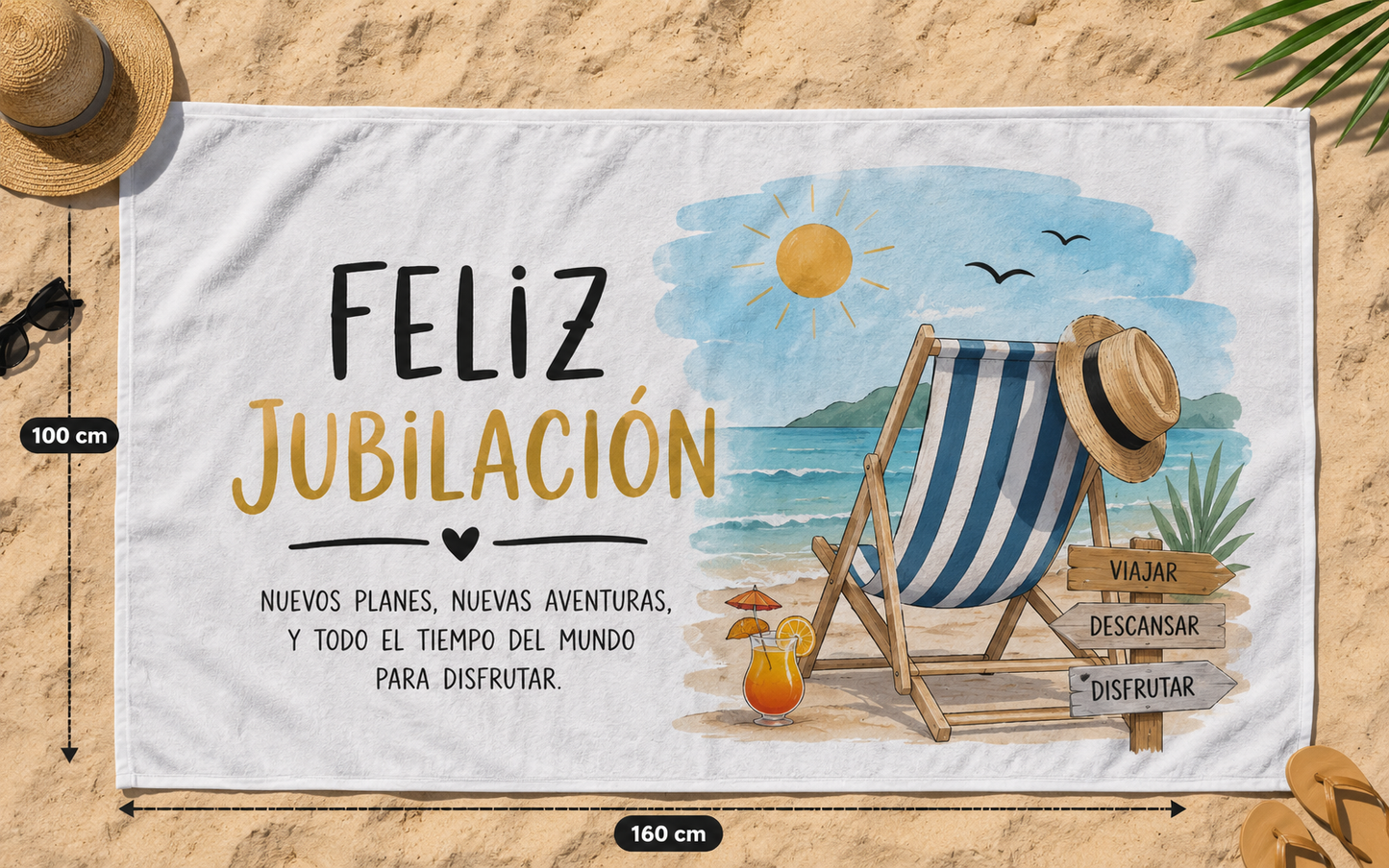 Toallas personalizadas para jubilación | Regalo original y único