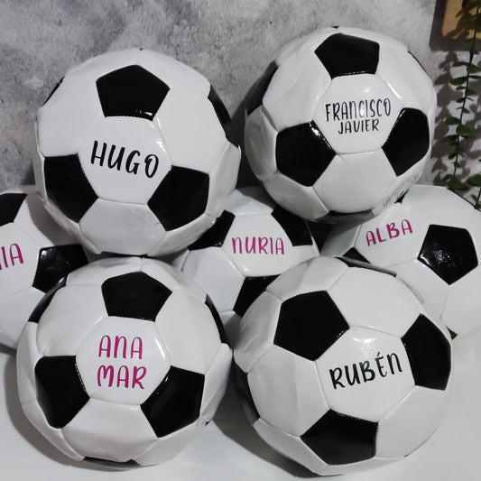 Balón de fútbol con escudos y nombres (CANTIDAD)