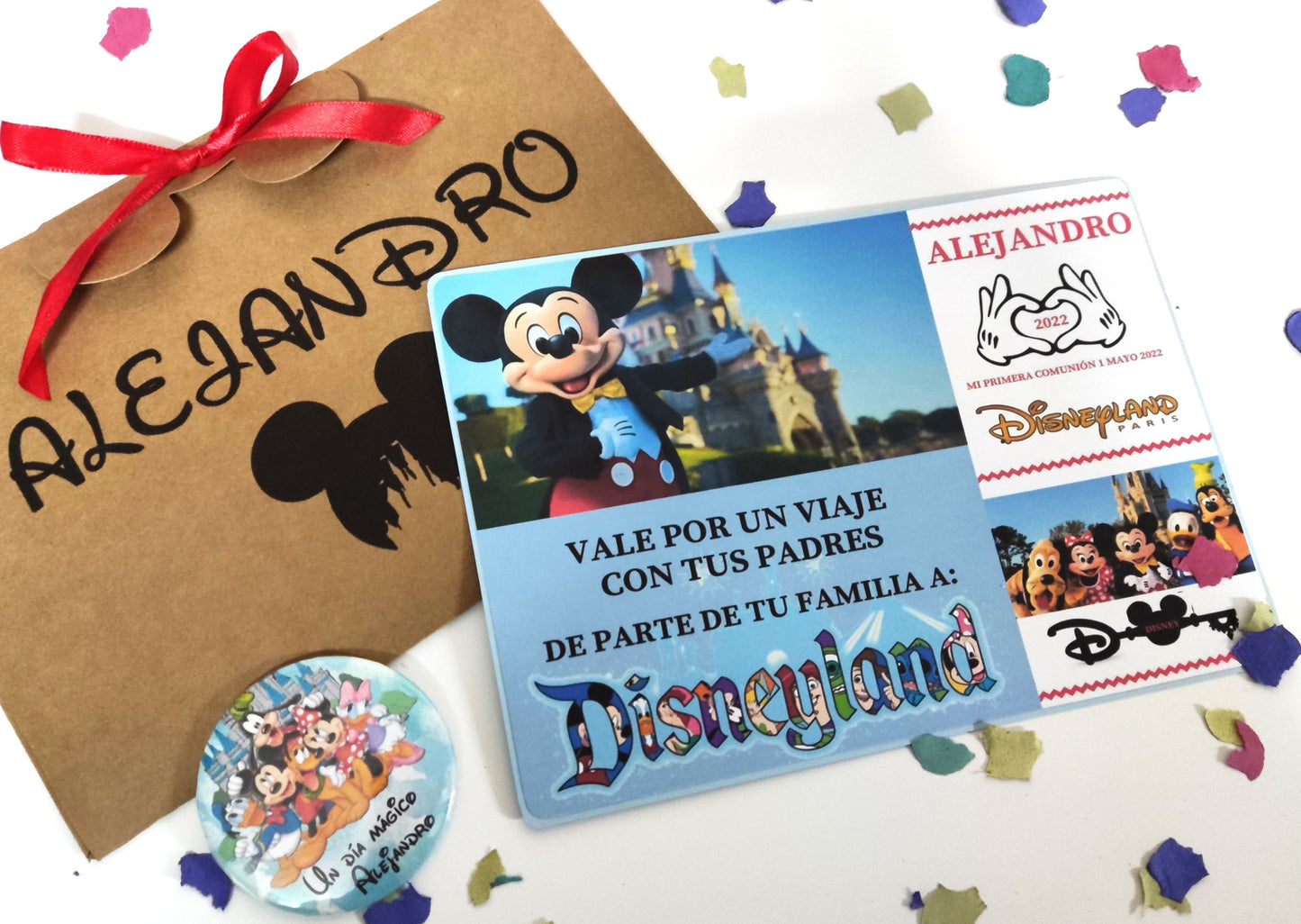 Carta sorpresa personalizada viaje Disney/ Warner bros/ concierto o........