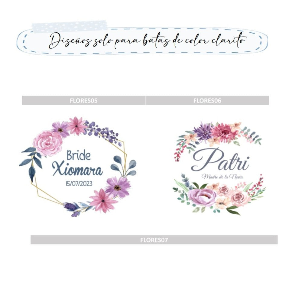 Bata personalizada para damas de honor MODELO KIMONO