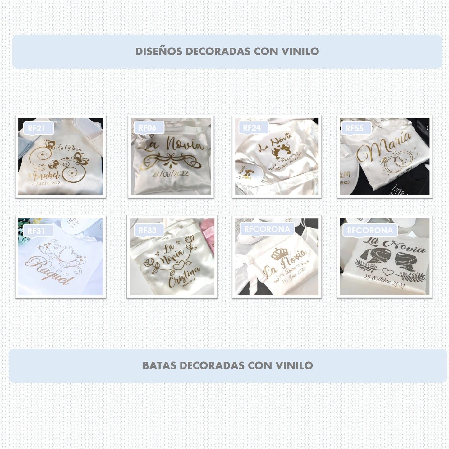 Bata de satén de novia blanca personalizada modelo PREMIUM