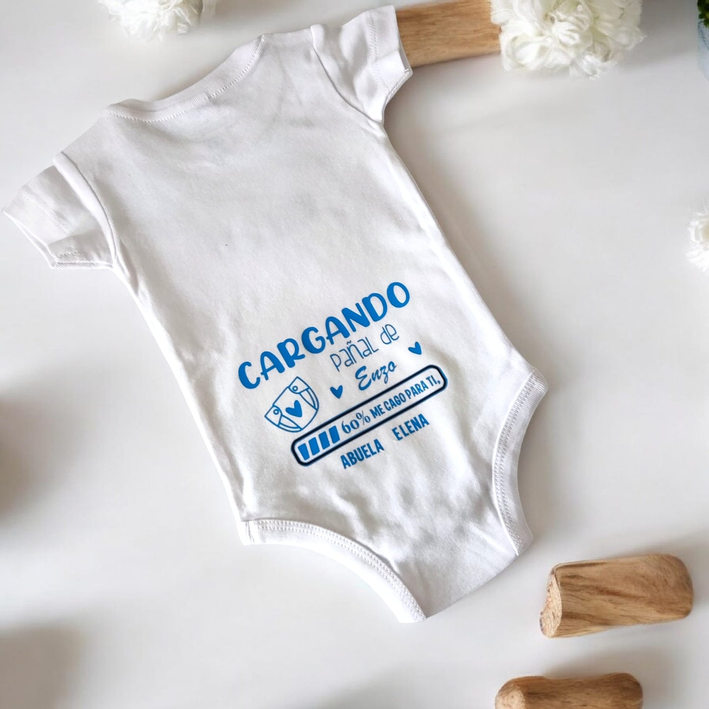 Body Personalizado Cargando Pañal