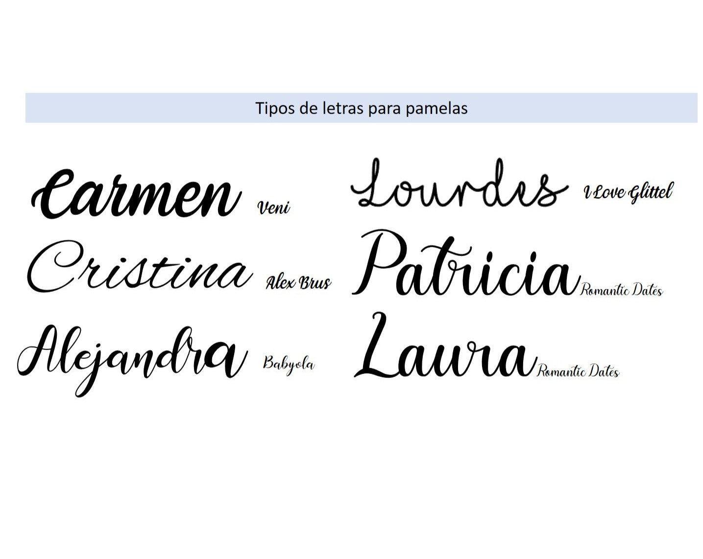 Pamelas personalizadas para despedidas de soltera