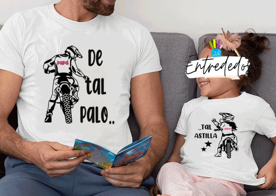 Camiseta Padre e hijo personalizada diseño moto