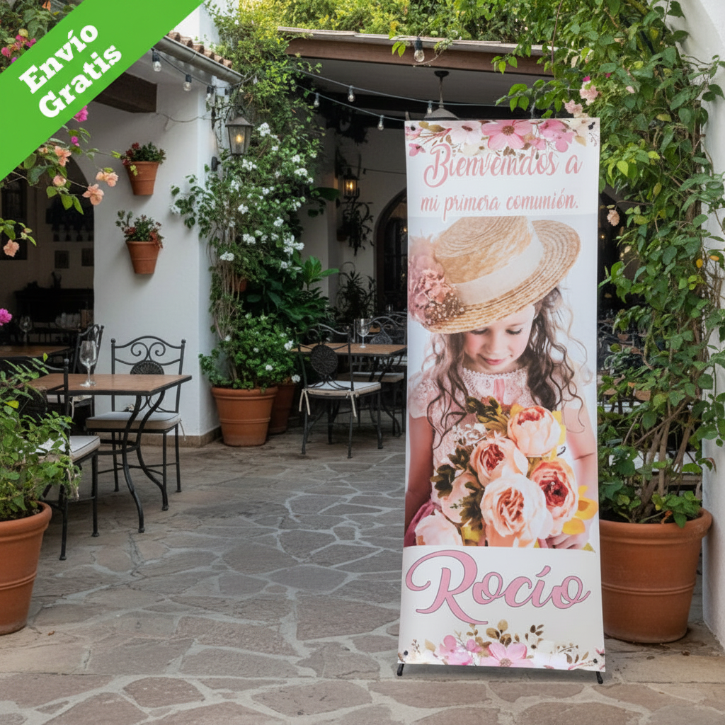 Banner Creativo para Eventos COMUNIÓN NIÑAS