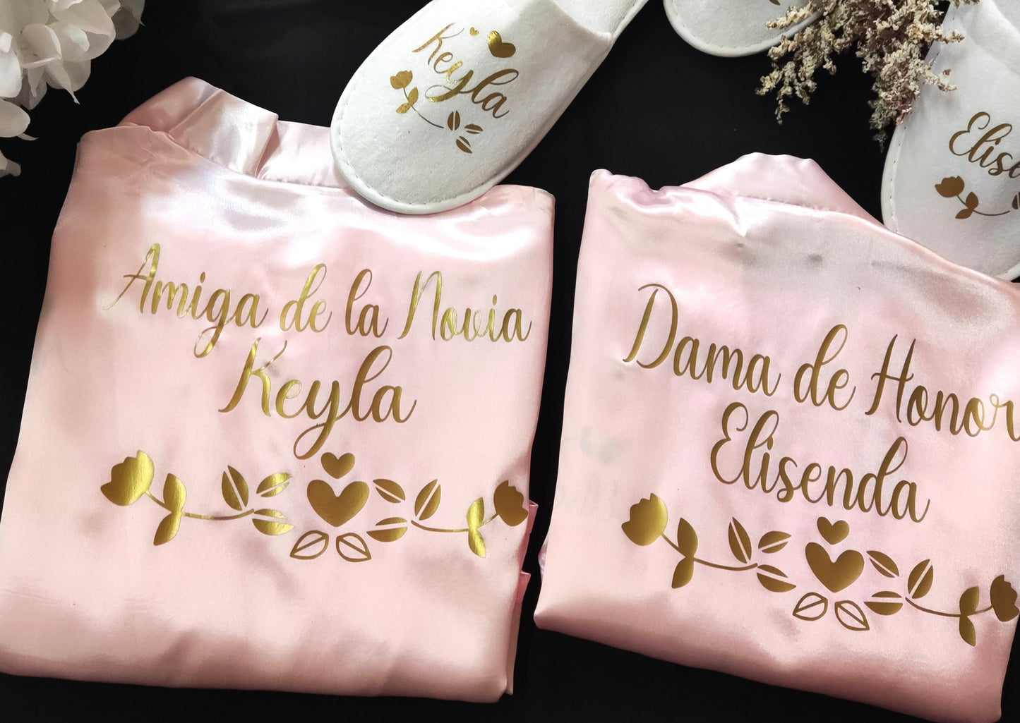 Bata personalizada para damas de honor MODELO KIMONO