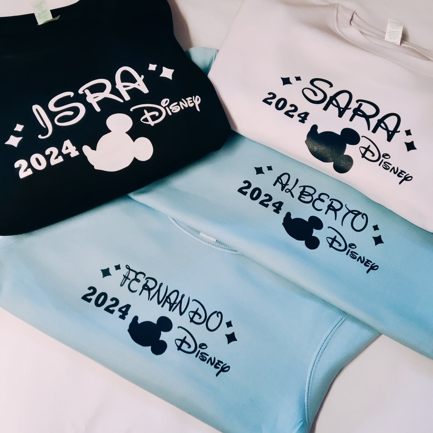 Sudaderas para familias DISNEY/WARNER/PORTAVENTURA personalizadas