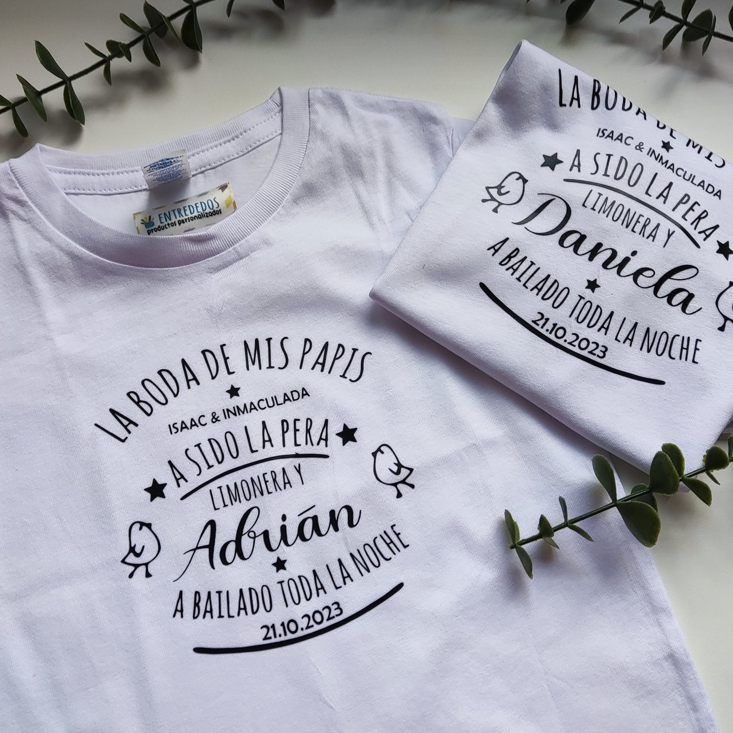 Camiseta para niños con diseño para bodas