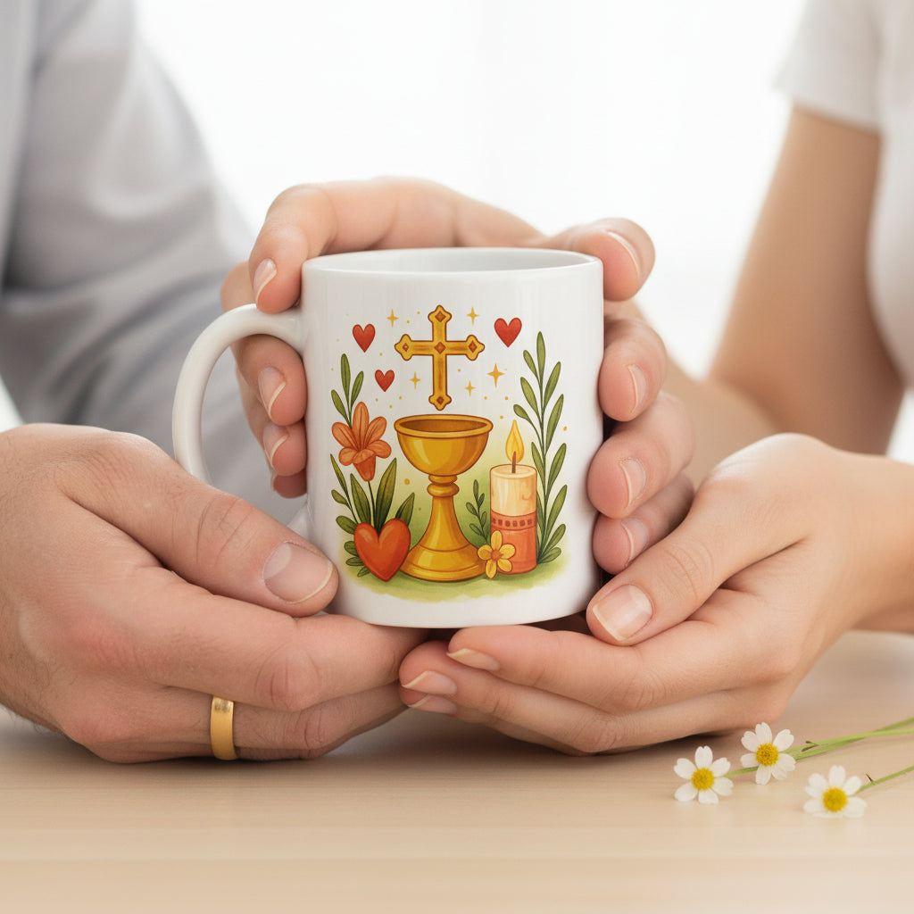 Taza y bolsa para Catequista Personalizada con Nombres