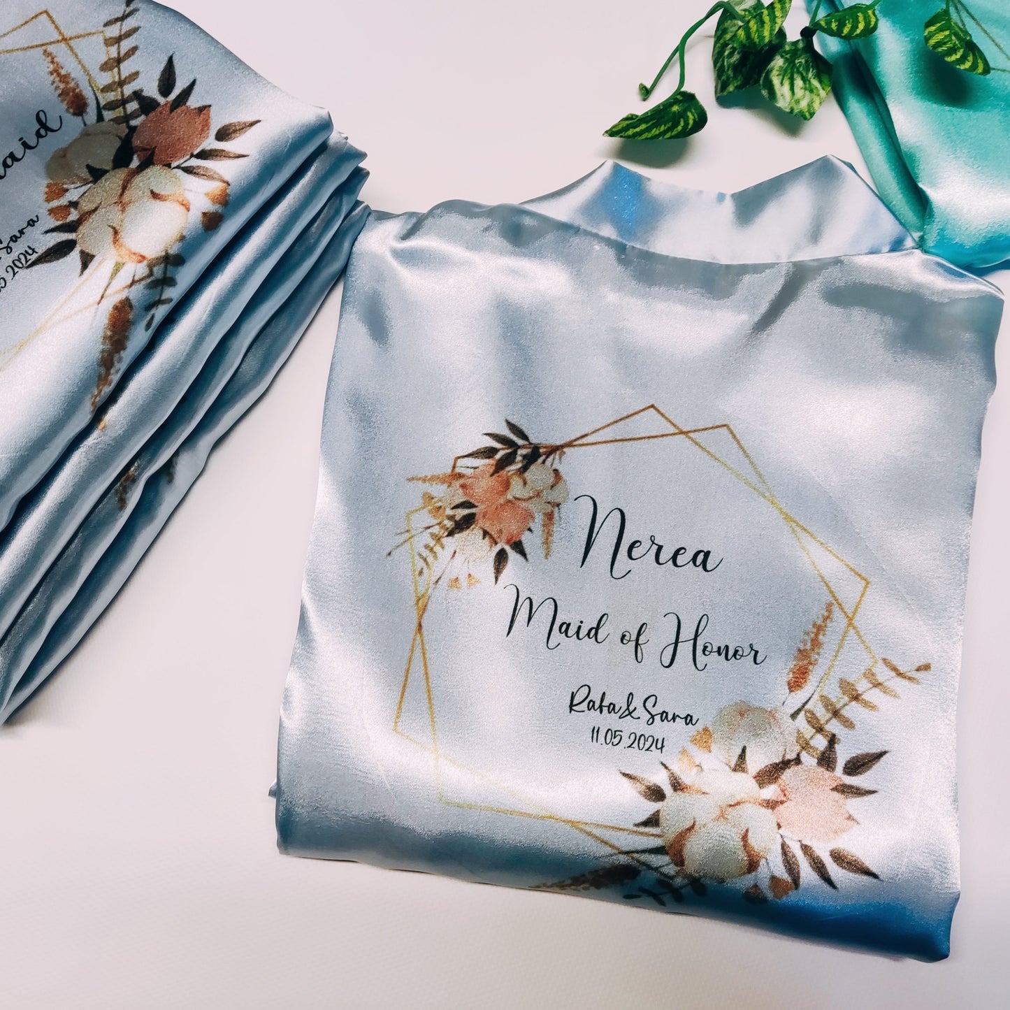 Bata personalizada para damas de honor MODELO KIMONO