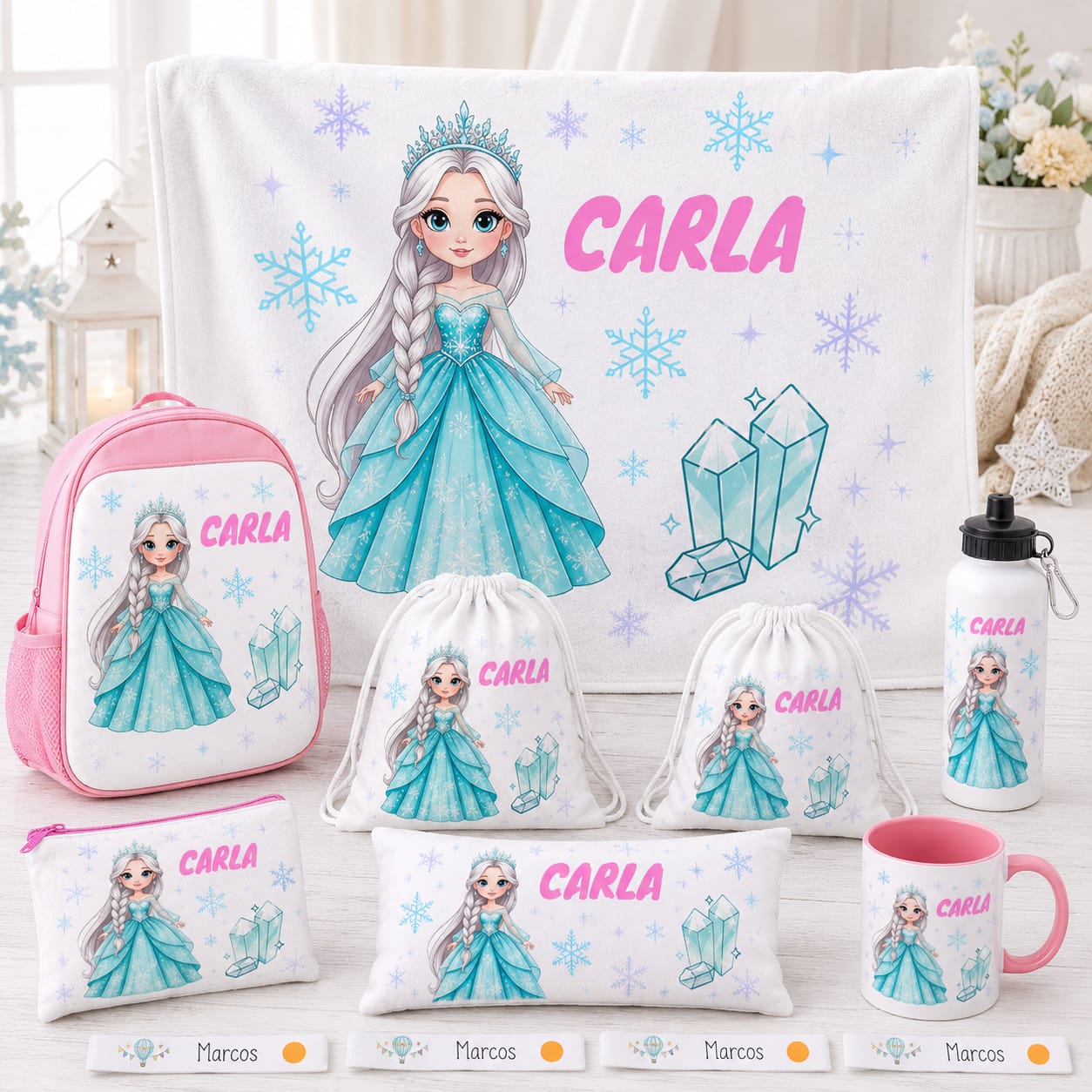 Taza de plástico personalizada para Niños - Princesa de Hielo