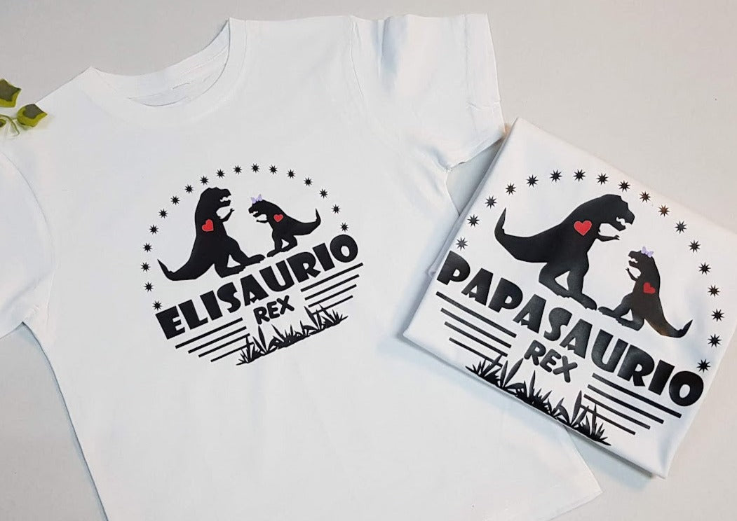 Camiseta personalizada diseño papasaurio