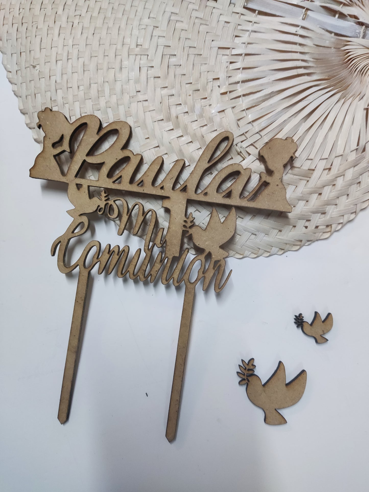 Toppers para tartas niña rezando