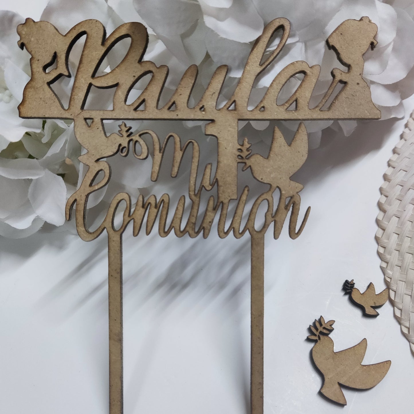 Toppers para tartas niña rezando