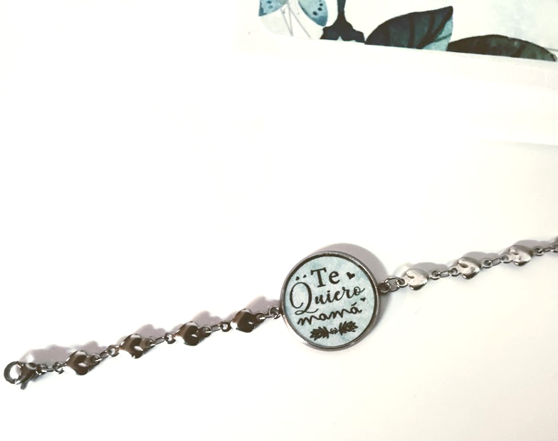 Pulsera de acero con frases o inicial