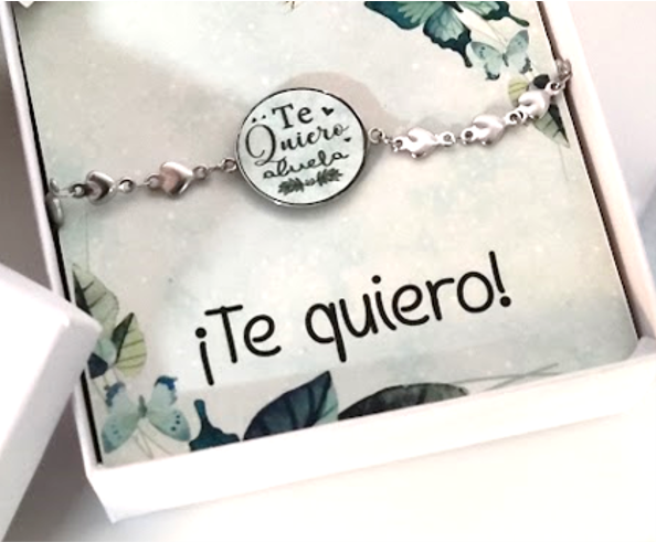 Pulsera de acero con frases o inicial