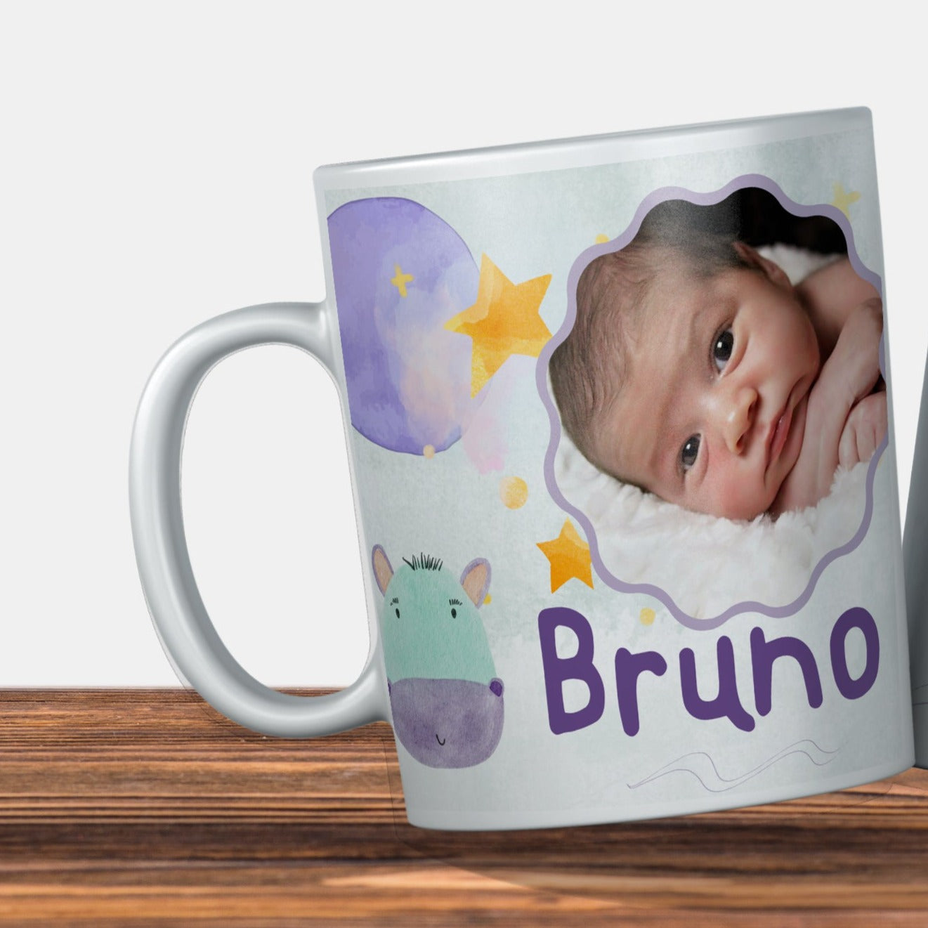 Taza bautizo o baby shower Bruno