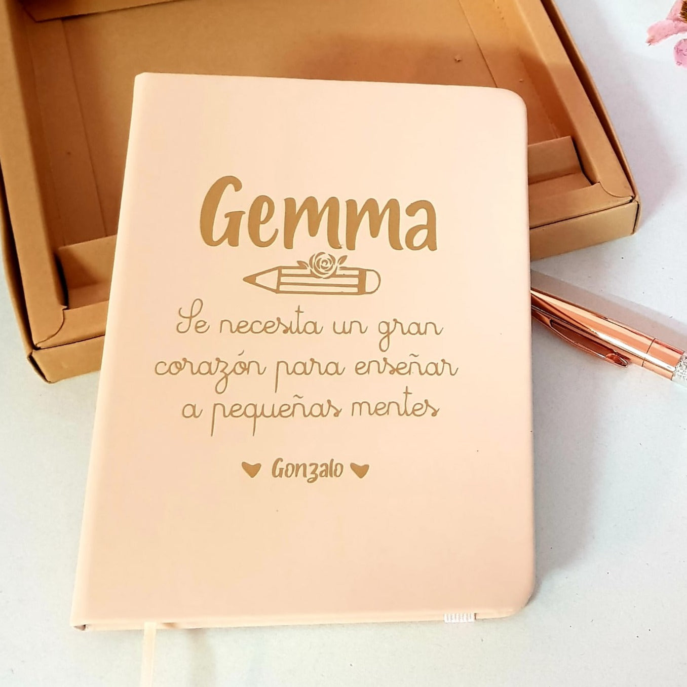 Set libreta y bolígrafo (soy maestra)