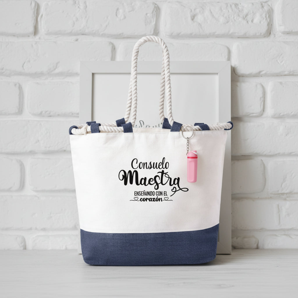 Regalo personalizado Profesoras- Bolsa, Neceser y Bidón Térmico
