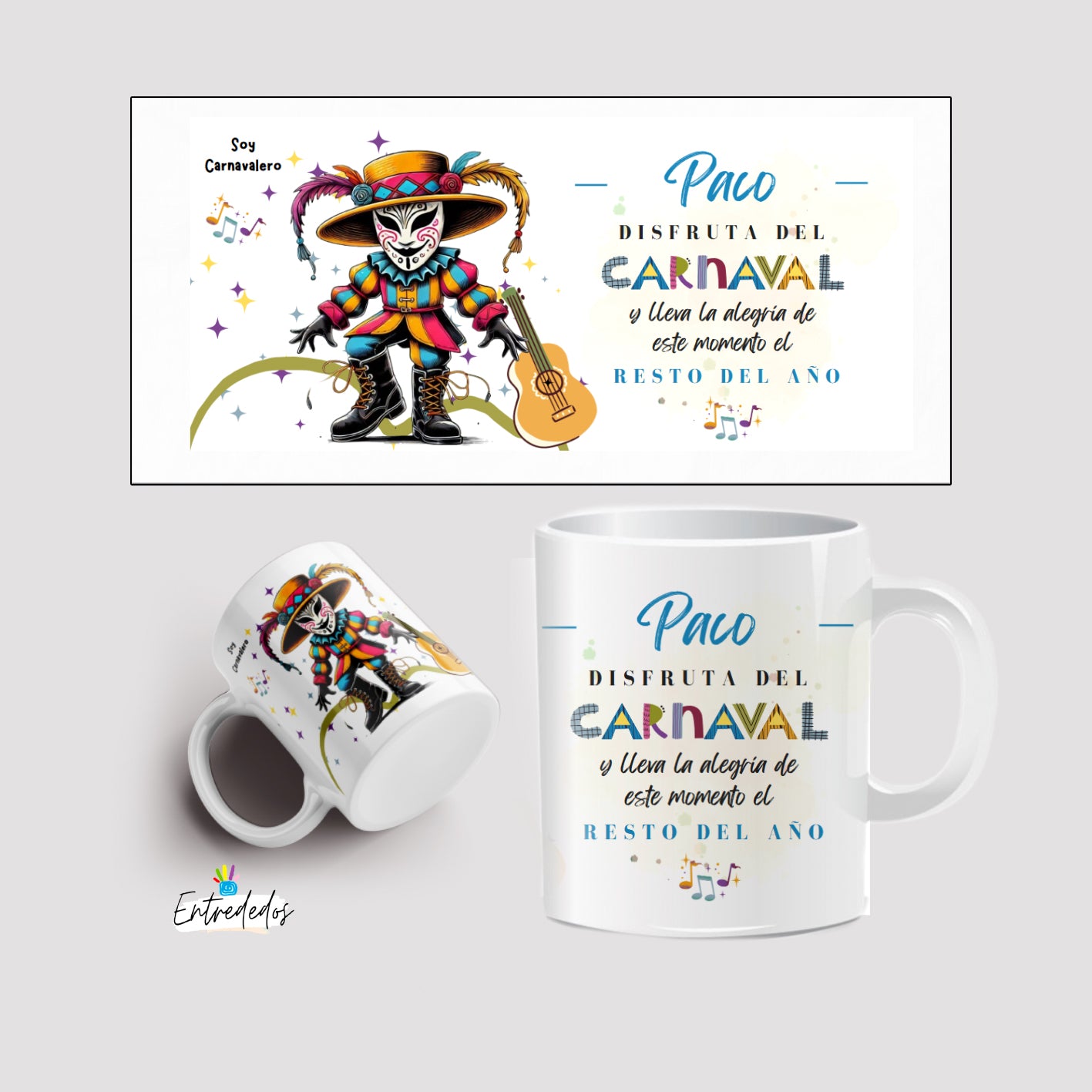 Taza personalizada Soy Carnavalero