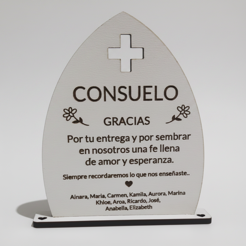 Set placa y pulsera acero Personalizada para Catequista | Nombres Alumnos