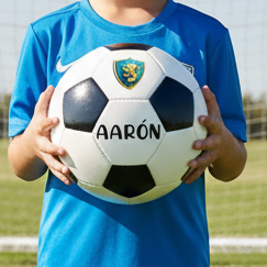 Balón personalizado con nombre y escudo (venta individual)