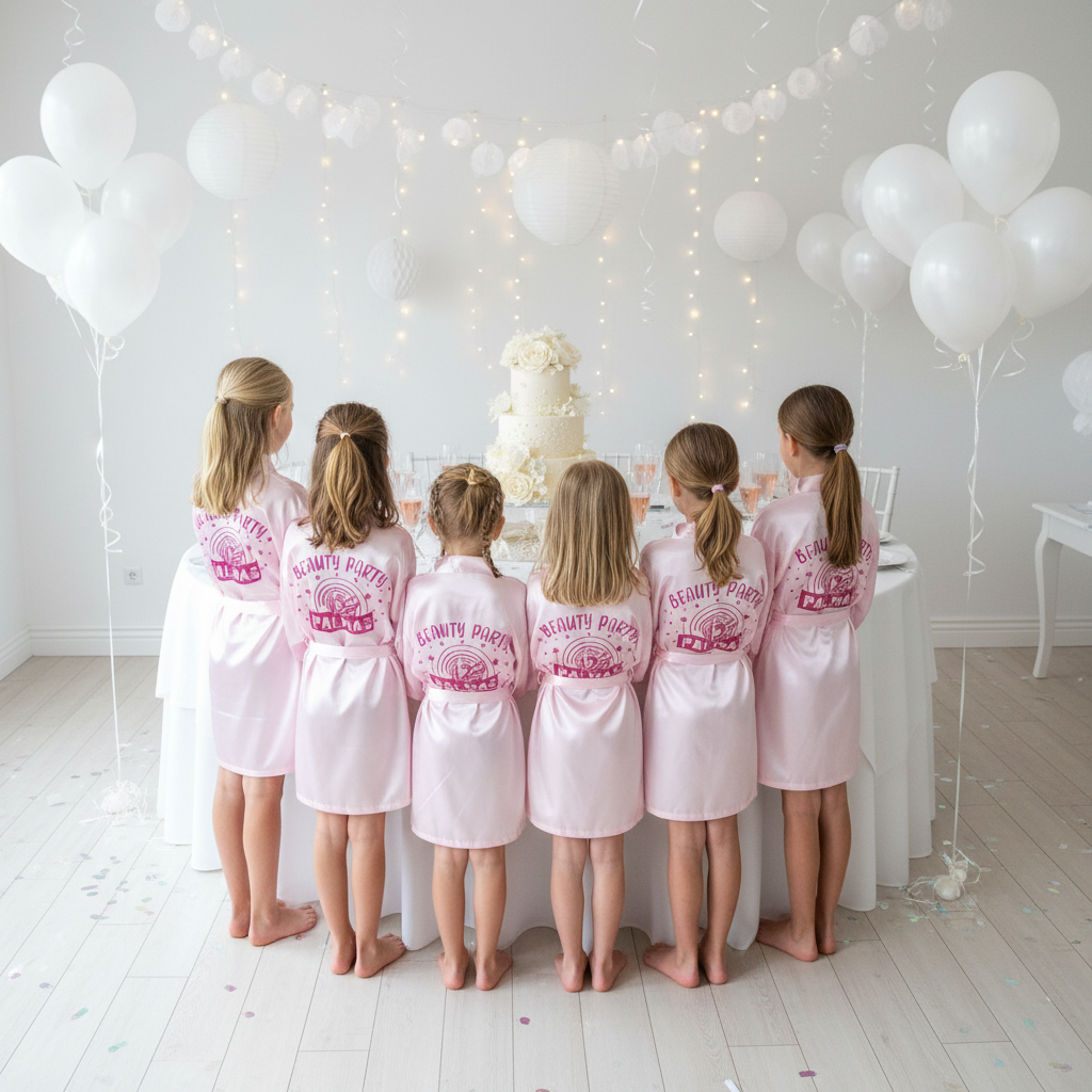 Bata de Satén para "NIÑAS" personalizadas