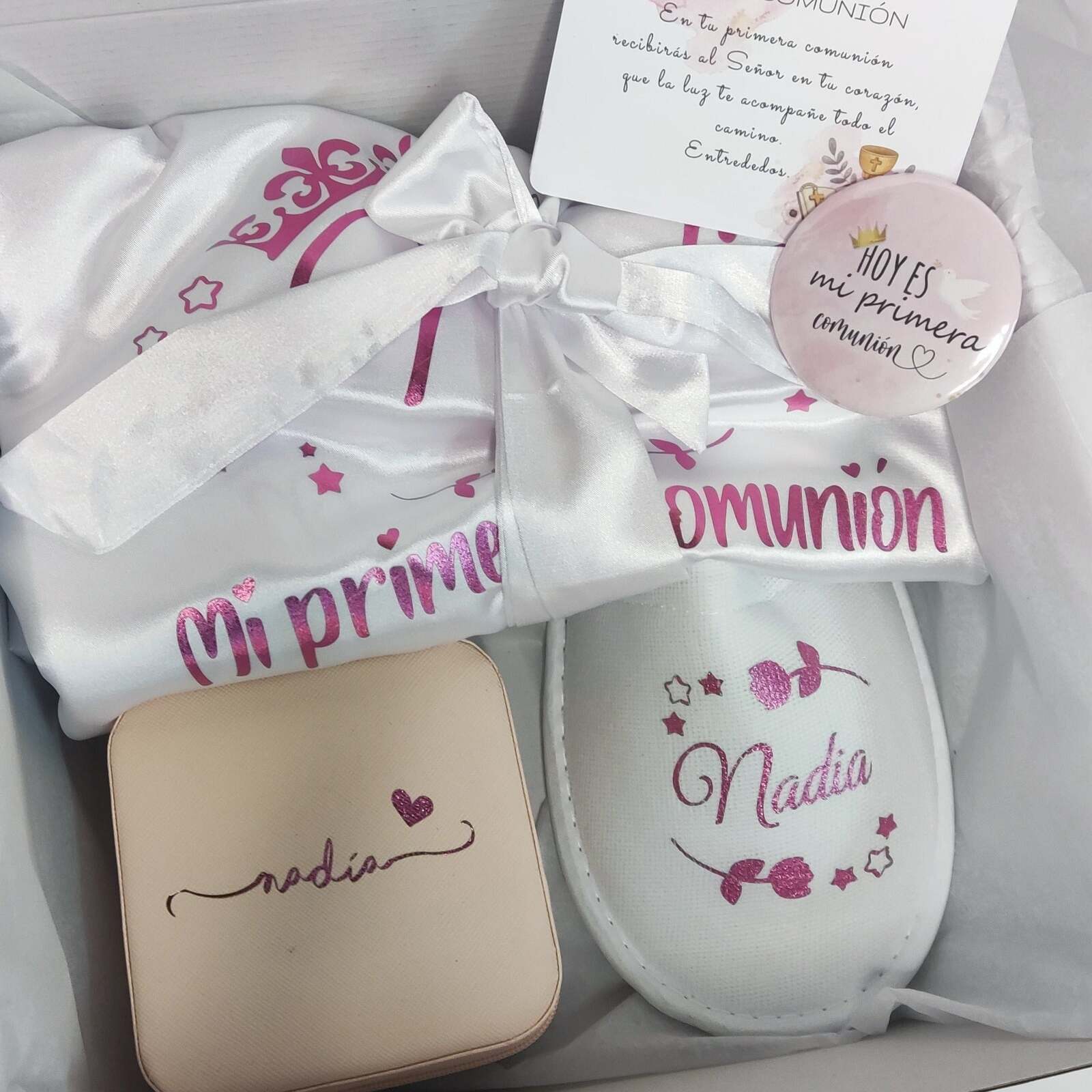 bata personalizada para primera comunión – regalo original Entrededos