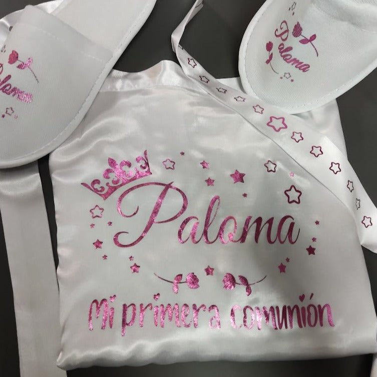 bata personalizada para primera comunión – regalo original Entrededos