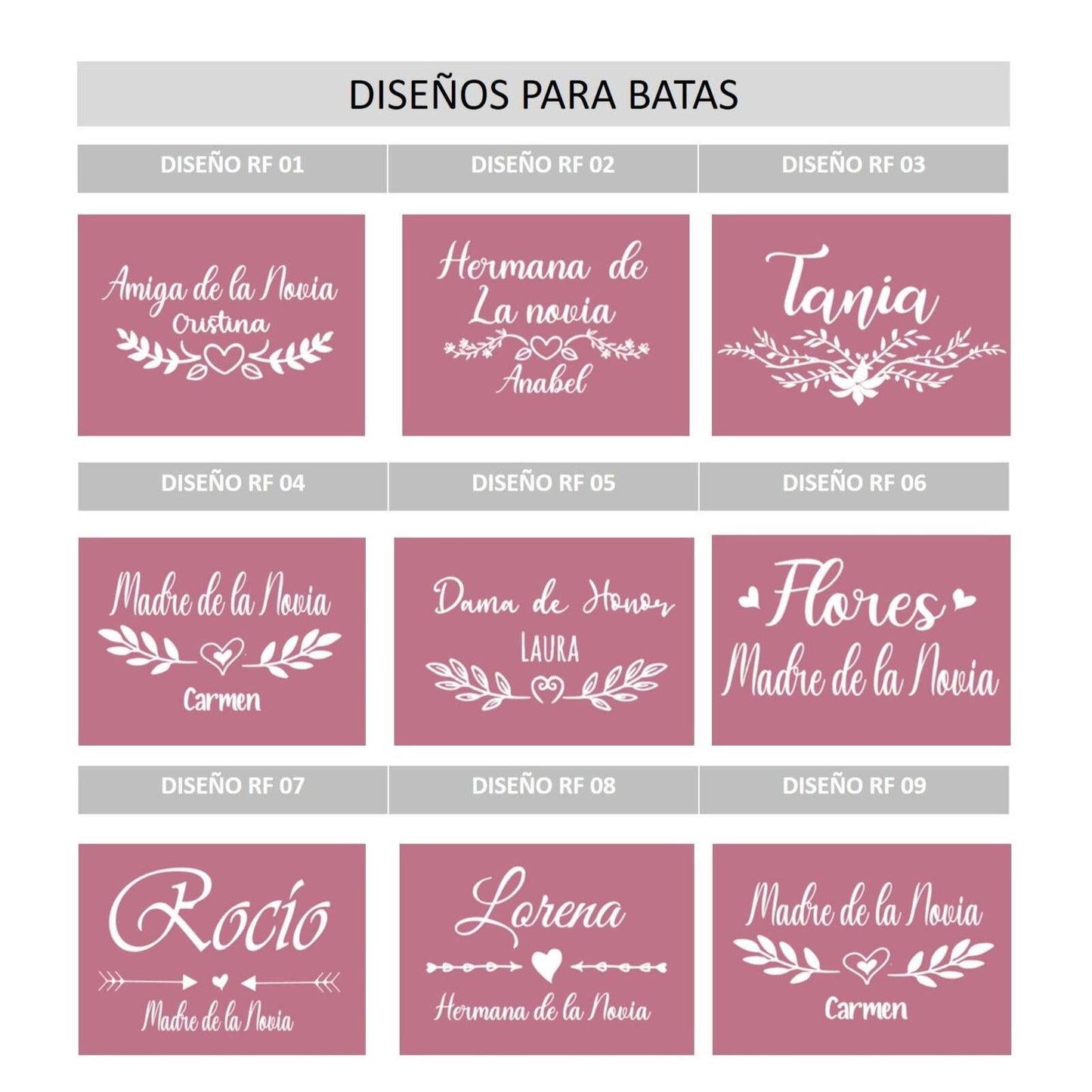 bata personalizada para damas de honor – regalo original Entrededos