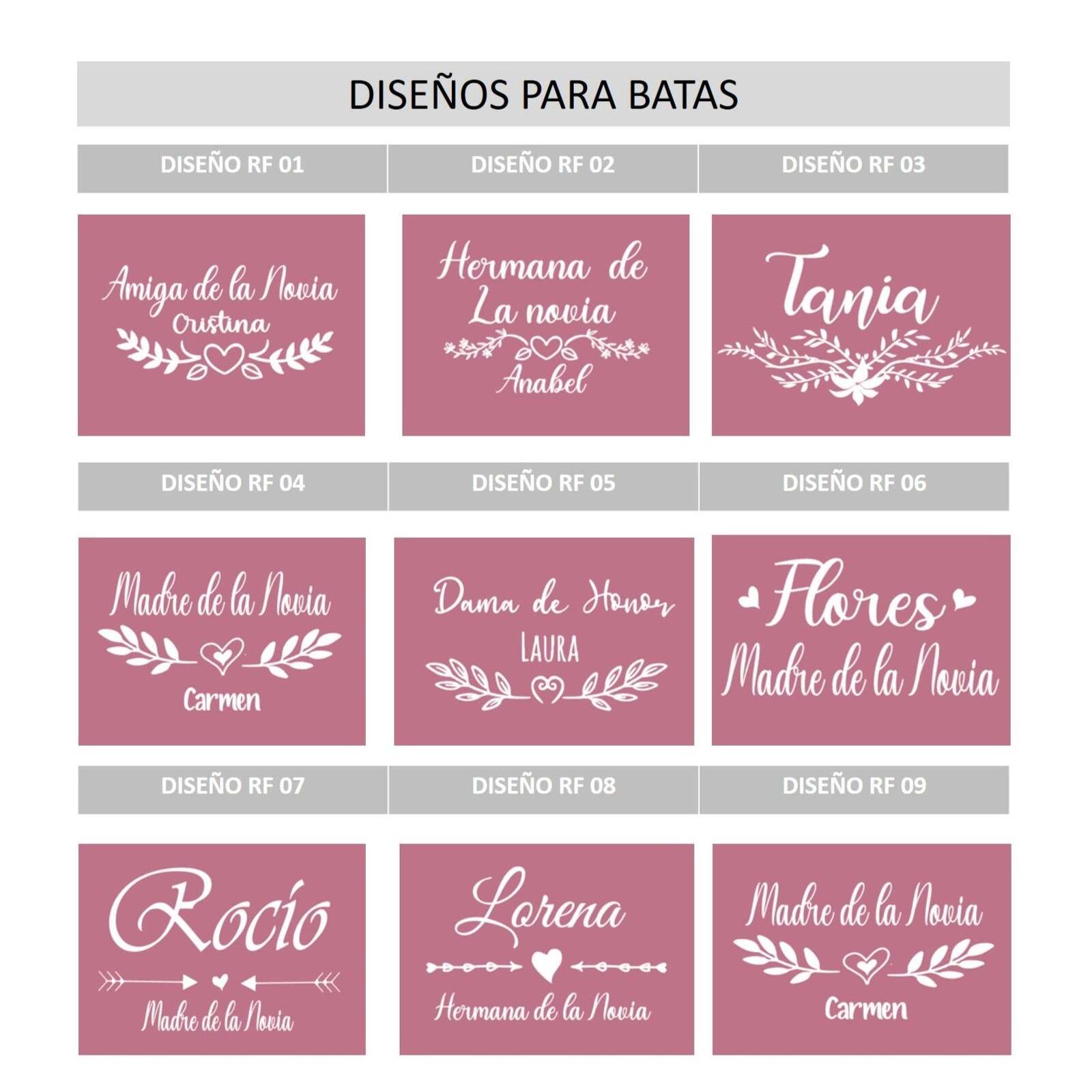 bata personalizada para damas de honor – regalo original Entrededos