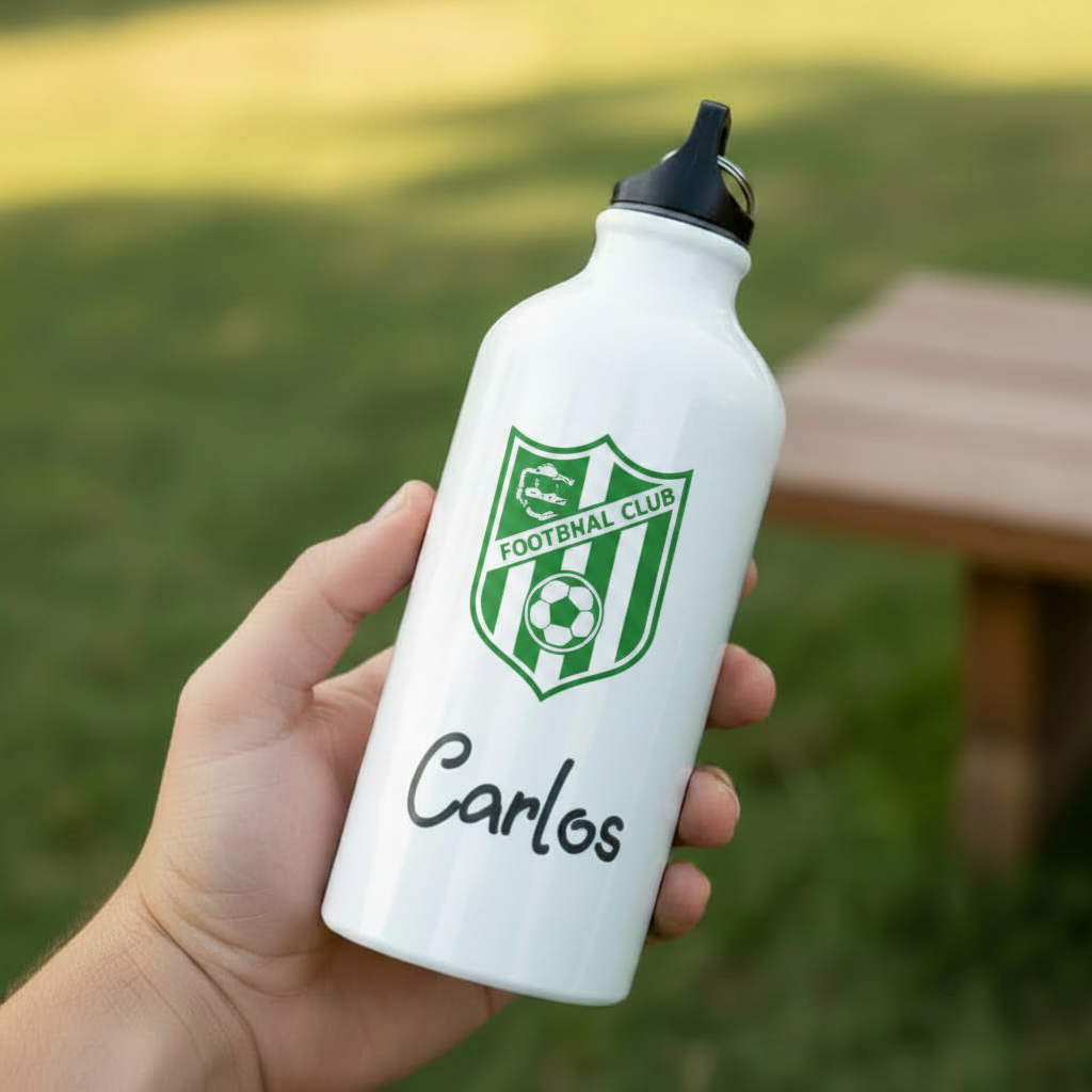 Bidón de Agua 500 ml para Fútbol – Con tu escudo favorito