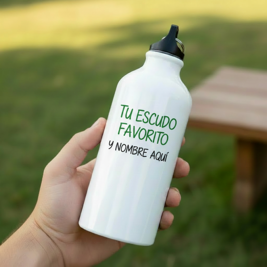 Bidón de Agua 500 ml para Fútbol – Con tu escudo favorito