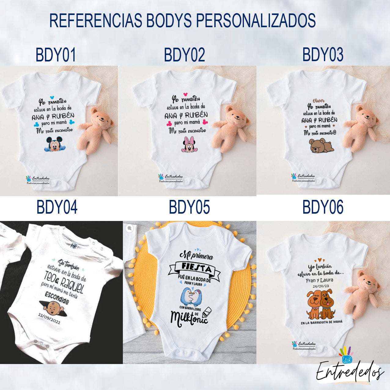body de bebé personalizado – regalo original Entrededos