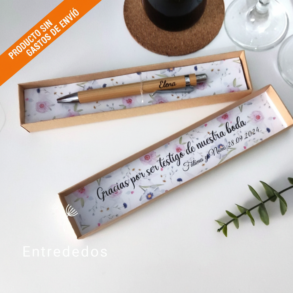 Bolígrafo Personalizado en Cajita de Cartón – Regalos Únicos