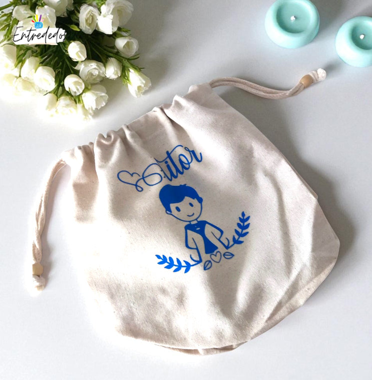 Bolsa limosnera para comunión y boda con diseño clásico y delicado