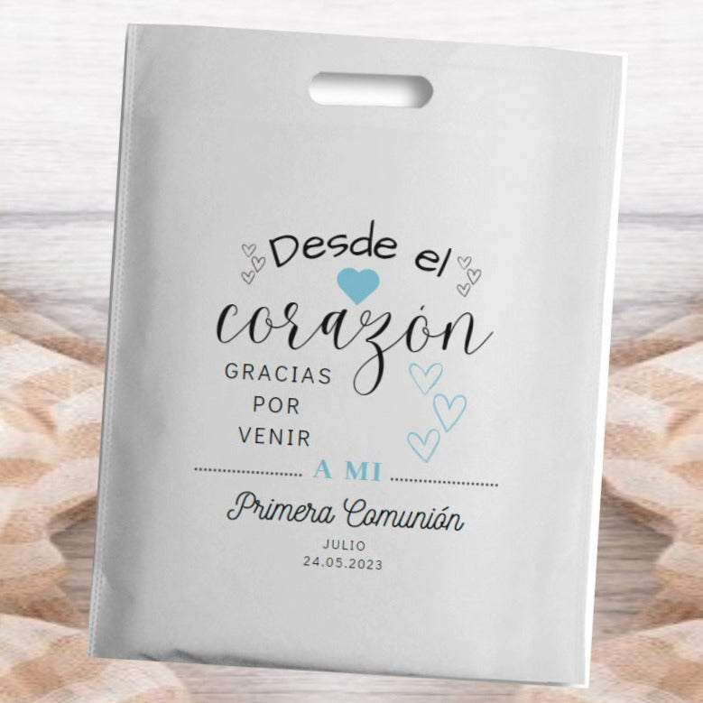 Bolsa de regalo personalizada con diseño impreso para eventos